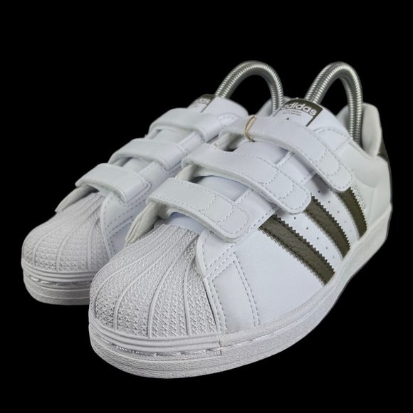 Adidas Superstar CF C White Olive Camo Shoes HQ4285 Youth Sizes 11 - 3 - Picture 6 of 9